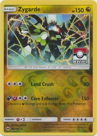 Zygarde (100/147) (Promoción de liga) [Sol y luna: Sombras ardientes] 