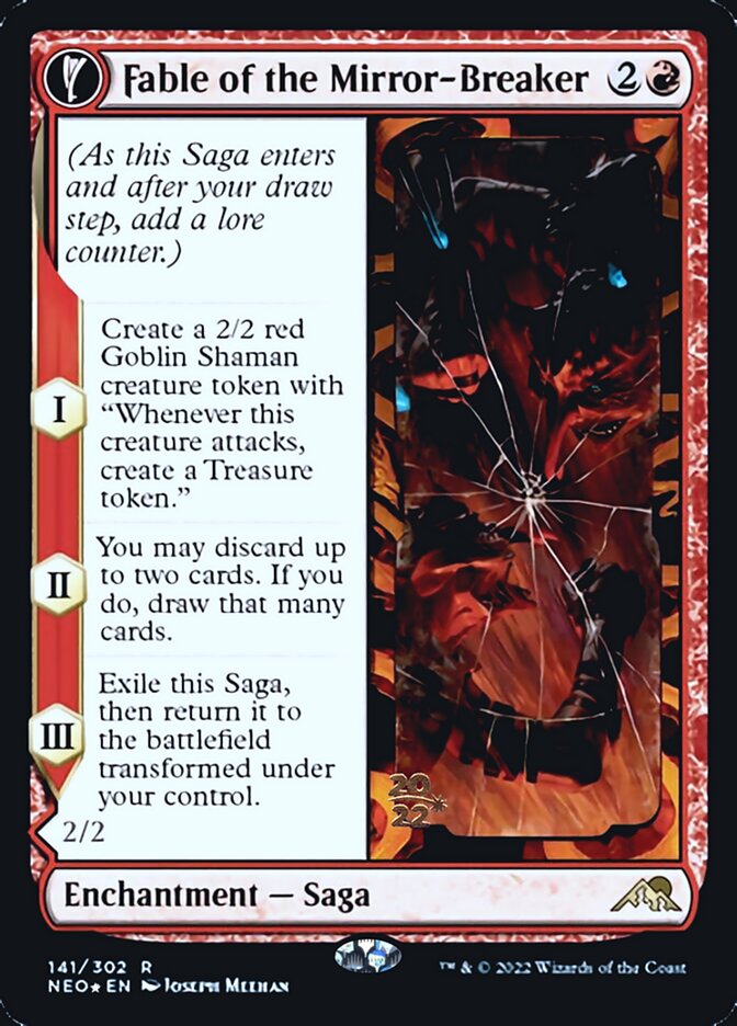 Fable of the Mirror-Breaker // Reflejo de Kiki-Jiki [Kamigawa: Promociones de presentación de Neon Dynasty] 