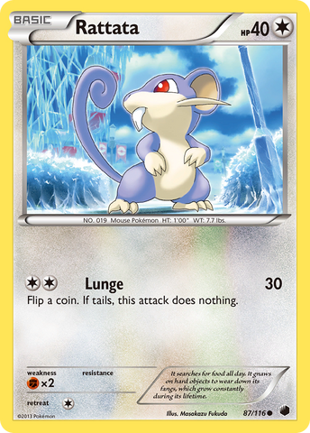 Rattata (87/116) [Blanco y negro: Plasma Freeze] 