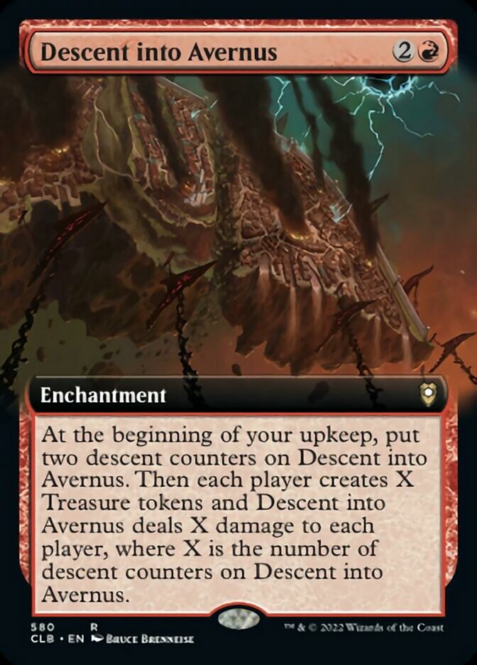 Descenso al Averno (arte extendido) [Commander Legends: Battle for Baldur's Gate] 