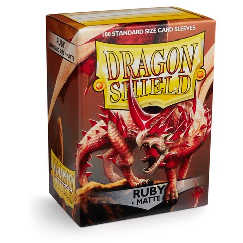 Dragon Shield Sleeves - Ruby Matte (100 protectores)