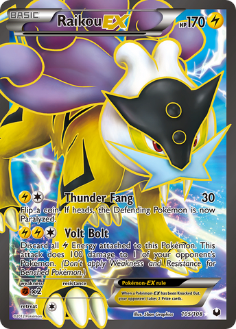 Raikou EX (105/108) [Blanco y negro: Exploradores oscuros] 
