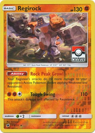 Regirock (53/111) (Promoción de liga) [Sol y Luna: Crimson Invasion] 
