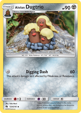 Alolan Dugtrio (123/214) [Sol y Luna: Trueno perdido] 