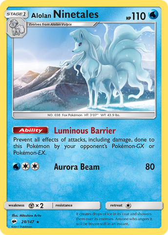 Alolan Ninetales (28/147) [Sol y luna: Sombras ardientes] 