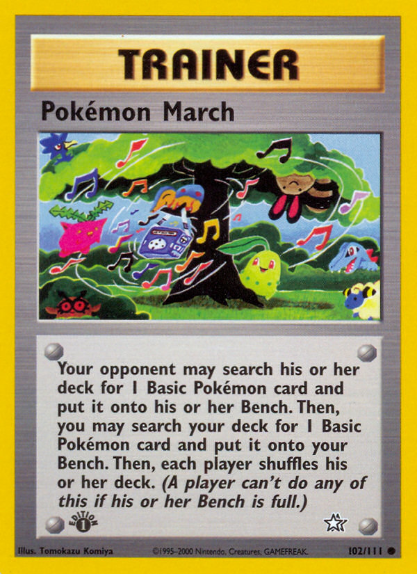 pokemon march card from neo genesis