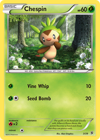 Chespin (3/39) [XY: Conjunto inicial de Kalos] 