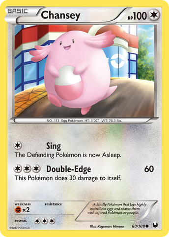 Chansey (80/108) [Blanco y negro: Exploradores oscuros] 