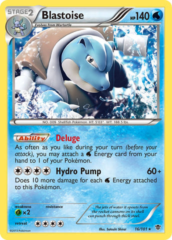 Blastoise (16/101) (Cosmos Holo) (Exclusivo en blíster) [Blanco y negro: Explosión de plasma] 