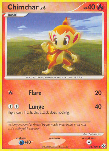 Chimchar (56/100) [Diamante y Perla: Amanecer majestuoso] 
