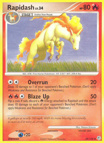 Rapidash (59/130) [Diamante y perla: conjunto básico] 