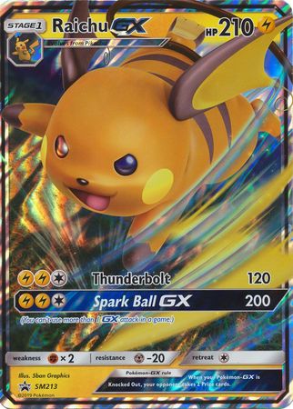 Raichu GX (SM213) (Tarjeta Jumbo) [Sol y Luna: Promociones Black Star] 