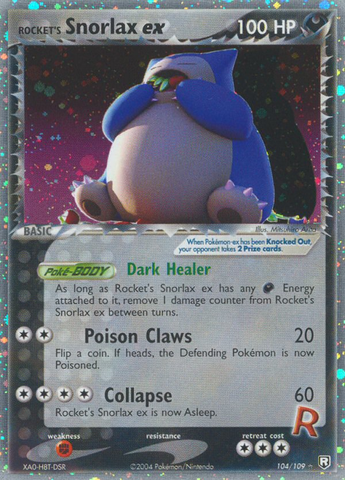 Snorlax ex de Rocket (104/109) [EX: El regreso del Equipo Rocket] 