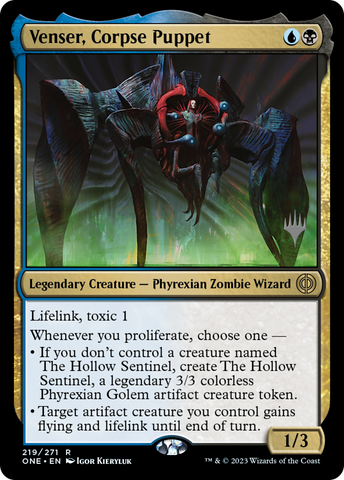 Venser, títere cadáver (paquete promocional) [Phyrexia: Promociones todos serán uno] 