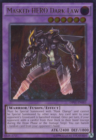 HÉROE Enmascarado Ley Oscura [OP01-EN003] Último Raro 