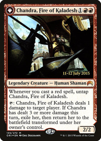 Chandra, Fuego de Kaladesh // Chandra, Llama rugiente [Promociones de presentación de Magic Origins] 