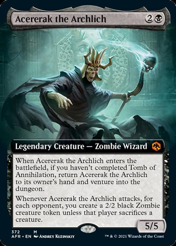 Acererak the Archlich (Arte extendido) [Dragones y Mazmorras: Aventuras en los Reinos Olvidados] 