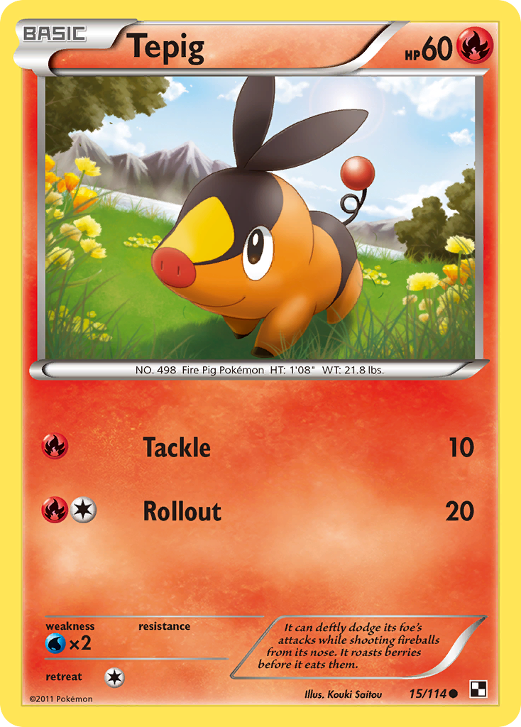 Tepig (15/114) [Blanco y negro: Conjunto básico] 
