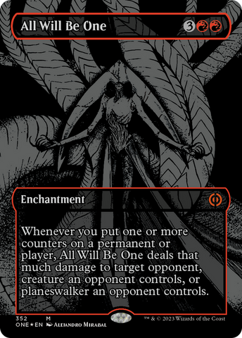 Todos serán uno (lámina elevada manchada de aceite) [Phyrexia: Todos serán uno] 