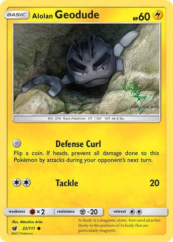 Alolan Geodude (32/111) [Sol y Luna: Invasión Carmesí] 