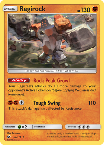 Regirock (53/111) [Sol y Luna: Invasión Carmesí] 