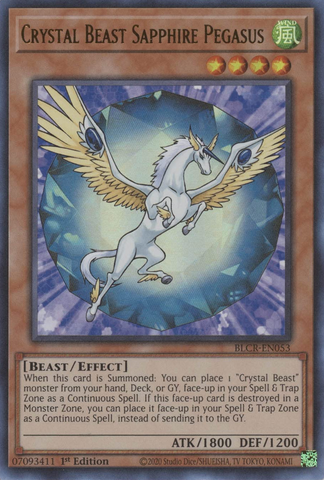 Bestia de Cristal Zafiro Pegaso [BLCR-EN053] Ultra Raro 
