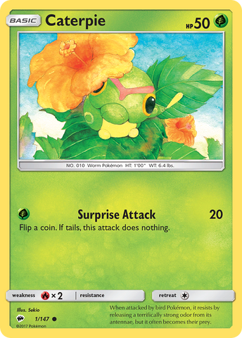 Caterpie (1/147) [Sol y Luna: Sombras ardientes] 