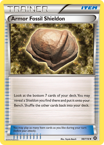 Armadura Fossil Shieldon (98/114) [XY: Steam Siege] 