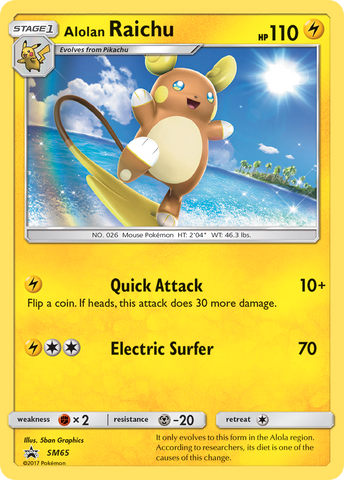 Alolan Raichu (SM65) [Sol y Luna: Promociones de Black Star] 