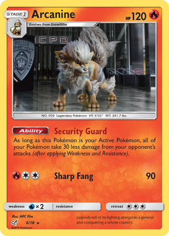 Arcanine (18/6) [Sol y Luna: Detective Pikachu] 
