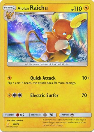 Alolan Raichu (30/30) [Sol y Luna: Kit de entrenador - Alolan Raichu] 
