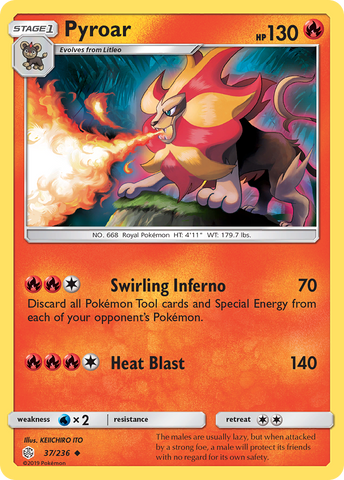 Pyroar (37/236) [Sol y Luna: Eclipse cósmico] 