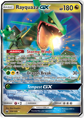 Rayquaza GX (109/168) [Sol y Luna: Tormenta Celestial] 