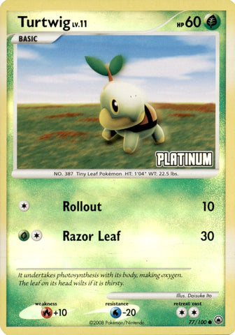 Turtwig LV.11 (77/100) (Platino) [Promociones de Burger King: Colección 2008] 