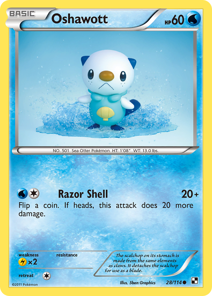 Oshawott (28/114) [Blanco y negro: Conjunto básico] 