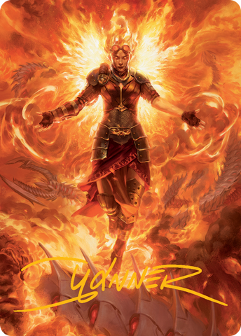 Tarjeta artística Chandra, Hope's Beacon (firma estampada en oro) [Serie de arte March of the Machine] 