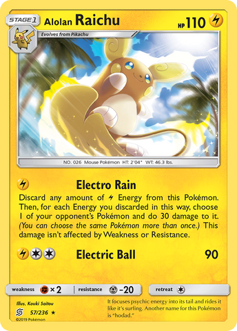 Alolan Raichu (57/236) [Sol y Luna: Mentes unificadas] 