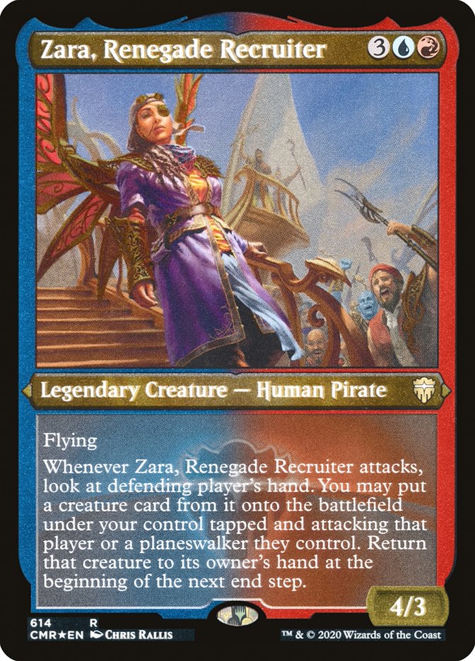 Zara, reclutadora renegada (grabada) [Commander Legends] 