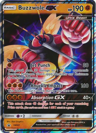 Buzzwole GX (SM69) (Tarjeta Jumbo) [Sol y Luna: Promociones Black Star] 