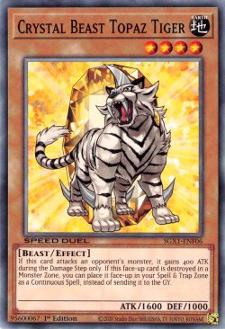 Tigre Topacio Bestia de Cristal [SGX1-ENF06] Común 