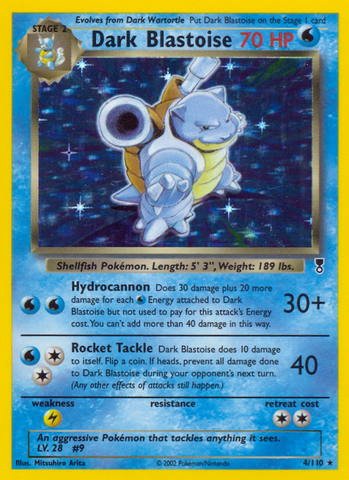 Dark Blastoise (4/110) [Colección legendaria] 