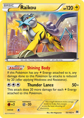 Raikou (55/162) (Cosmos Holo) (Exclusivo de Blister) [XY: BREAKthrough] 