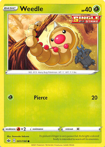 Weedle (001/198) [Espada y escudo: Reinado escalofriante] 