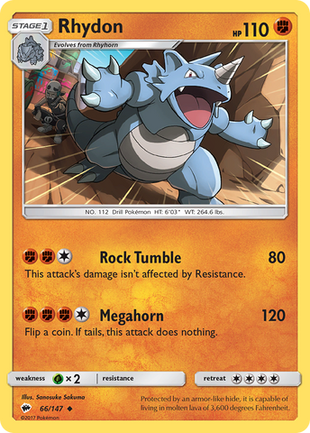 Rhydon (66/147) [Sol y Luna: Sombras ardientes] 