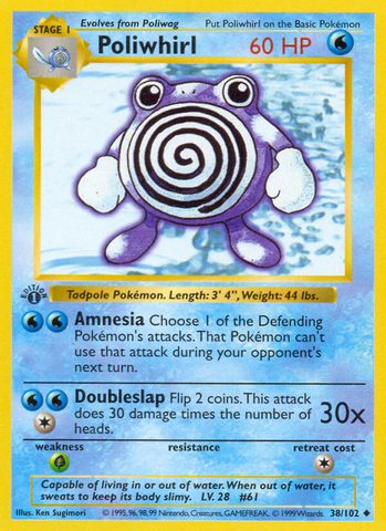 Poliwhirl (38/102) (Shadowless) [Conjunto básico 1.ª edición] 