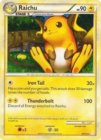 Raichu (10/123) (Holo de hielo agrietado) [HeartGold y SoulSilver: Conjunto básico] 