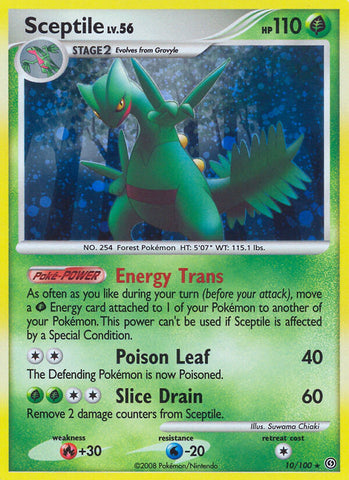 Sceptile (10/100) (Exclusivo de la baraja temática) [Diamond &amp; Pearl: Stormfront] 