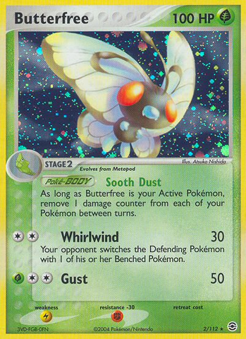 Butterfree (2/112) [EX: Rojo fuego y verde hoja] 