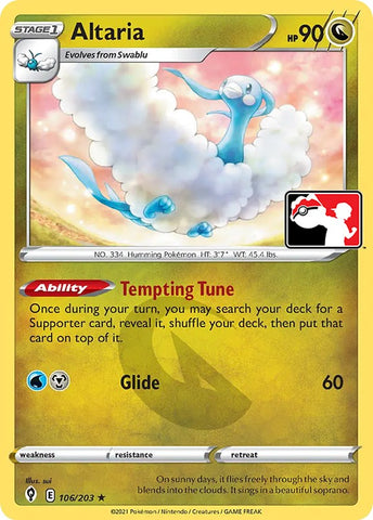 Altaria (106/203) [Paquete de premios Serie uno] 