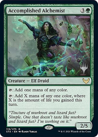 Alquimista consumado (paquete promocional) [Strixhaven: Promociones de la Escuela de Magos] 